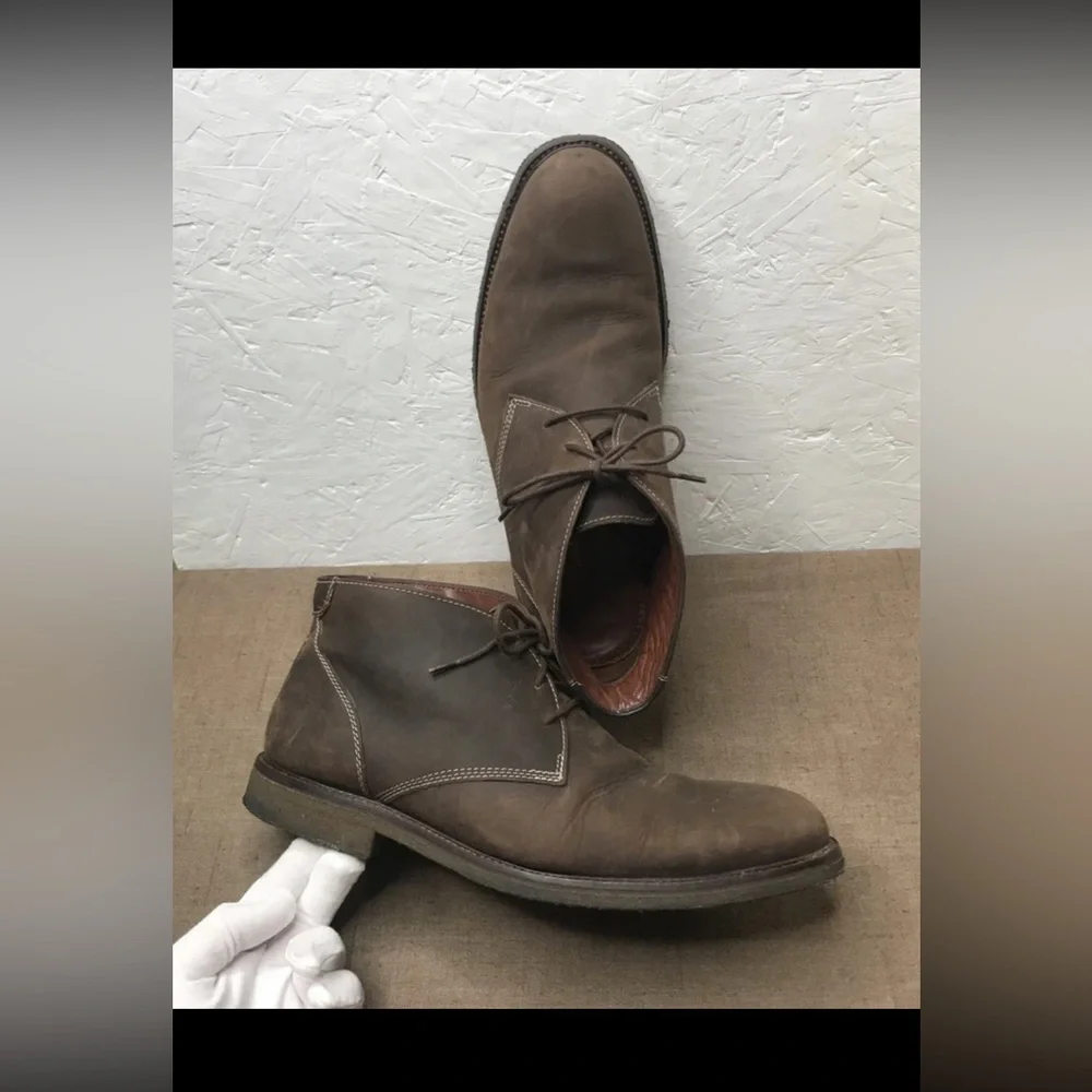 Johnston & Murphy Copeland Men's Chukka Boots Brown Leather Crepe Soles Size 10M